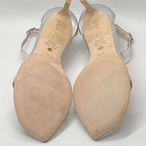 Stuart Weitzman Metallic Leather Sandals size 6.5 - Picture 10 of 11